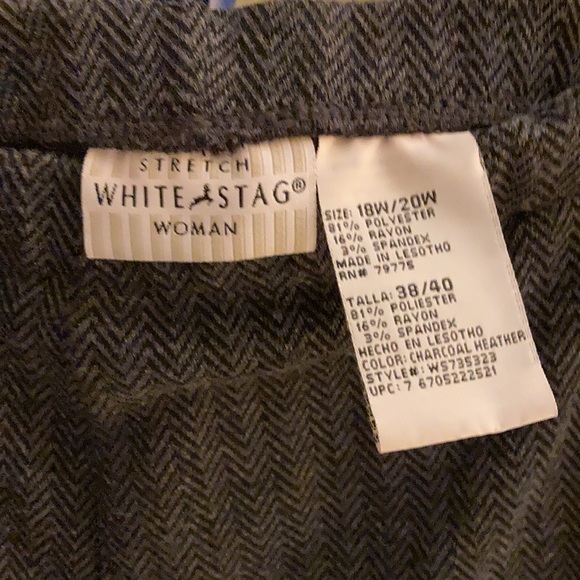 White Stag Woman herringbone pattern pants 18W/20W - Picture 4 of 8
